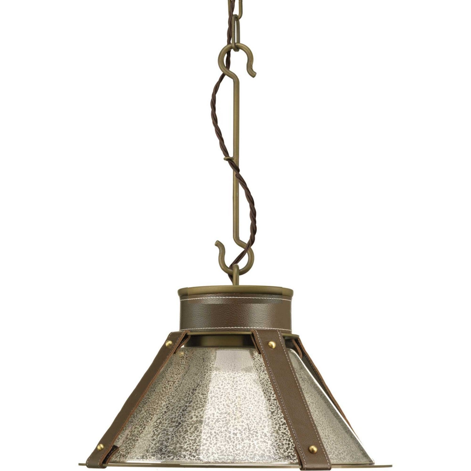 Progress Lighting - P500195-161 - One Light Pendant - Point Dume-Rockdance - Aged Brass