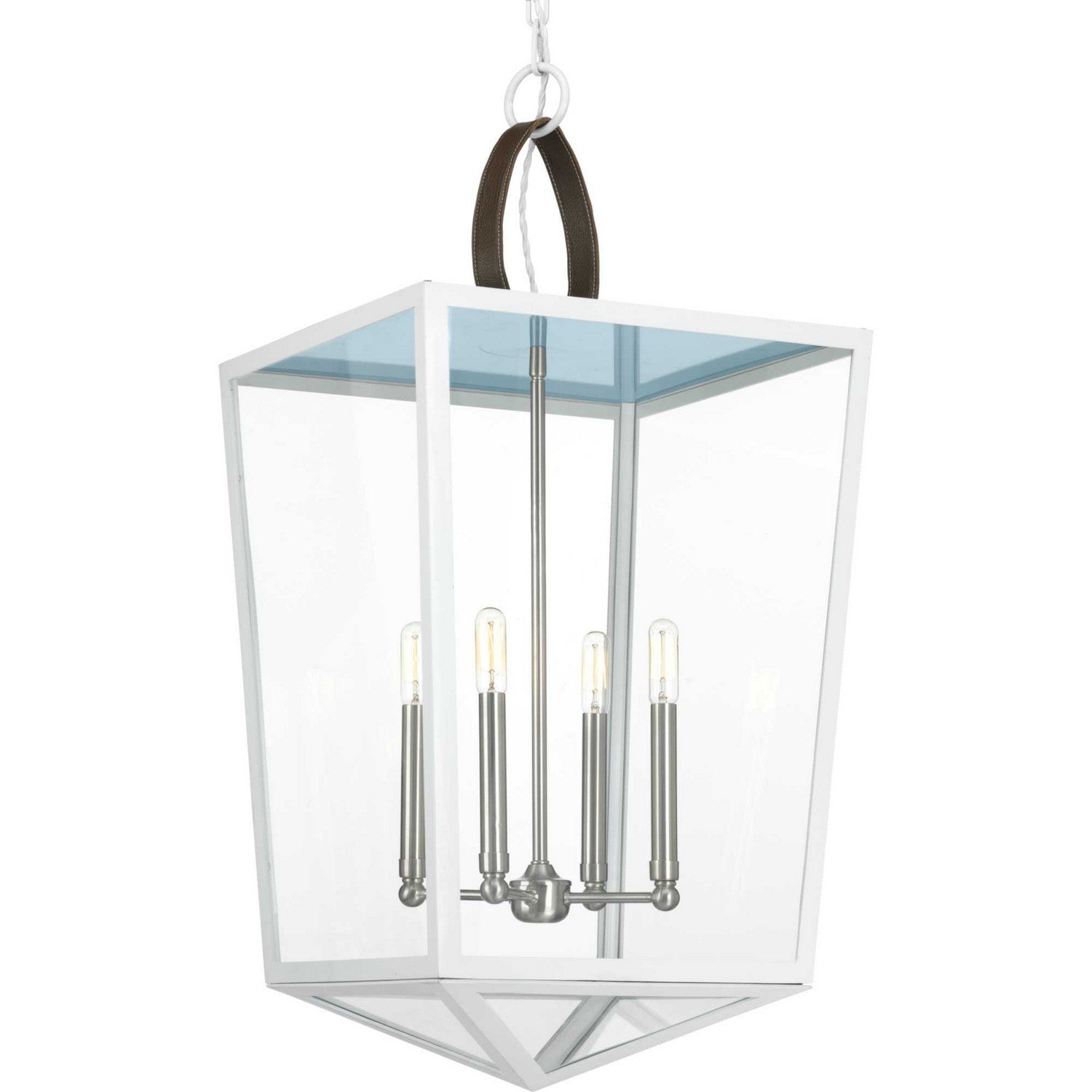 Progress Lighting - P500196-030 - Four Light Foyer Pendant - Point Dume-Shearwater - White