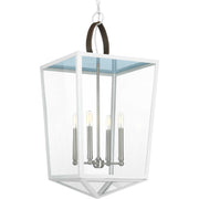 Progress Lighting - P500196-030 - Four Light Foyer Pendant - Point Dume-Shearwater - White