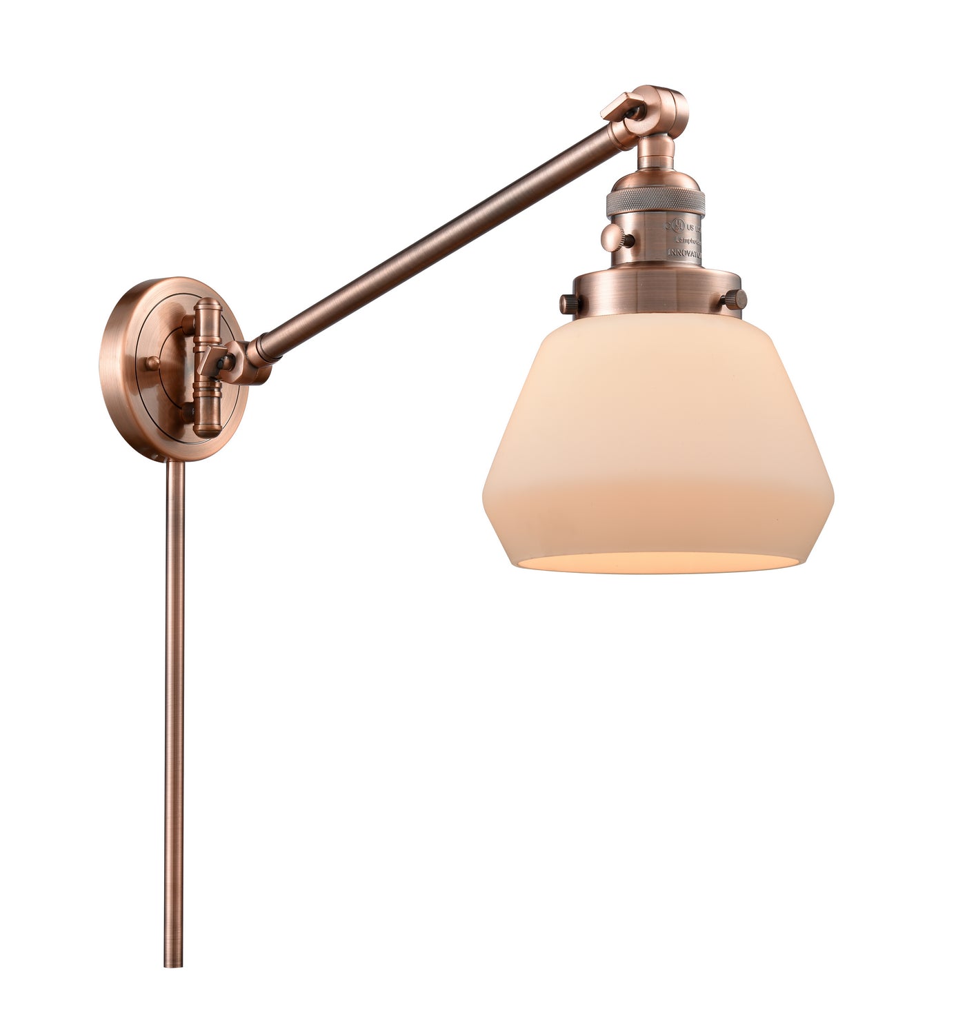 Innovations - 237-AC-G171 - One Light Swing Arm - Franklin Restoration - Antique Copper