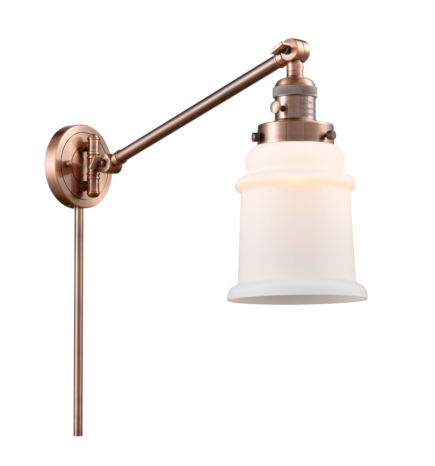 Innovations - 237-AC-G181 - One Light Swing Arm - Franklin Restoration - Antique Copper