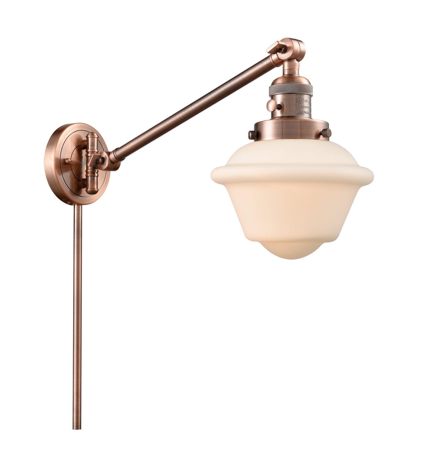Innovations - 237-AC-G531 - One Light Swing Arm - Franklin Restoration - Antique Copper