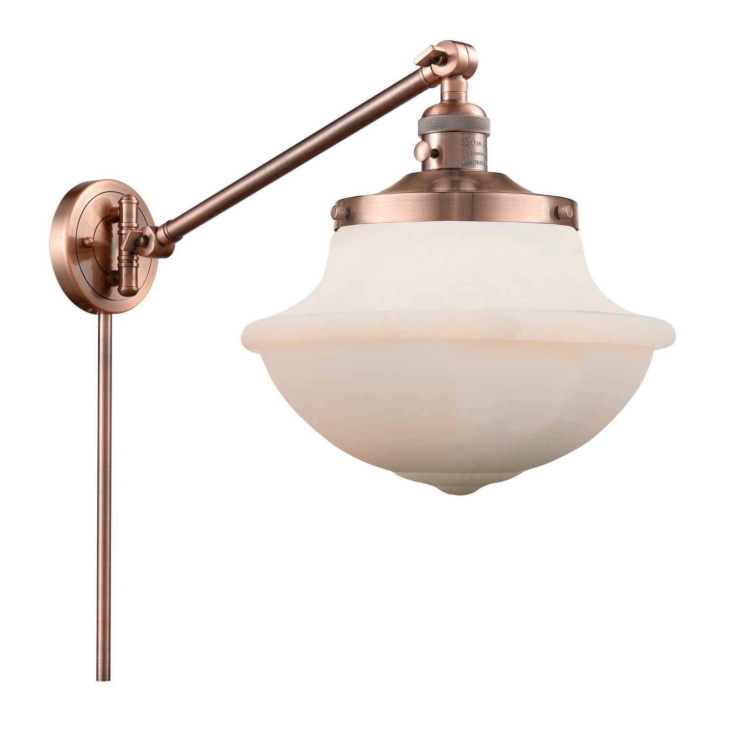 Innovations - 237-AC-G541 - One Light Swing Arm - Franklin Restoration - Antique Copper