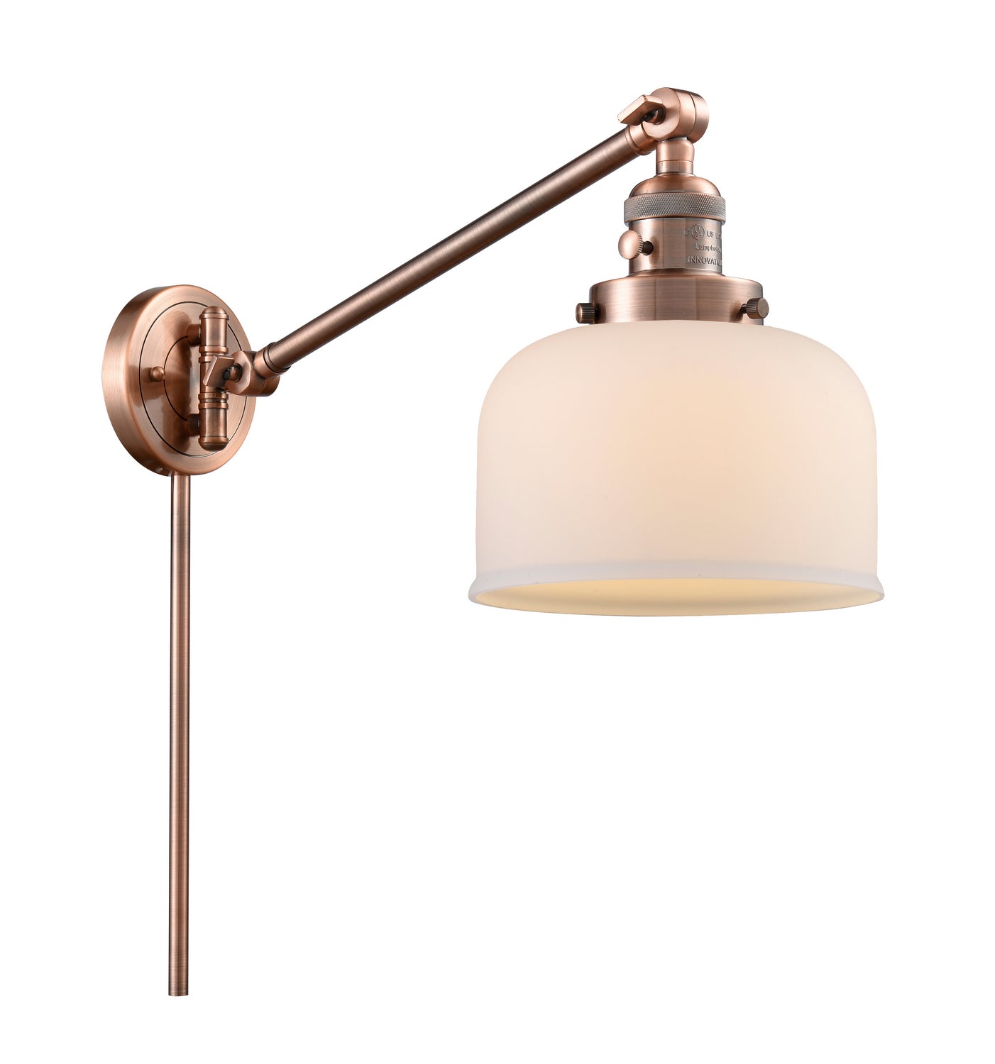 Innovations - 237-AC-G71 - One Light Swing Arm - Franklin Restoration - Antique Copper