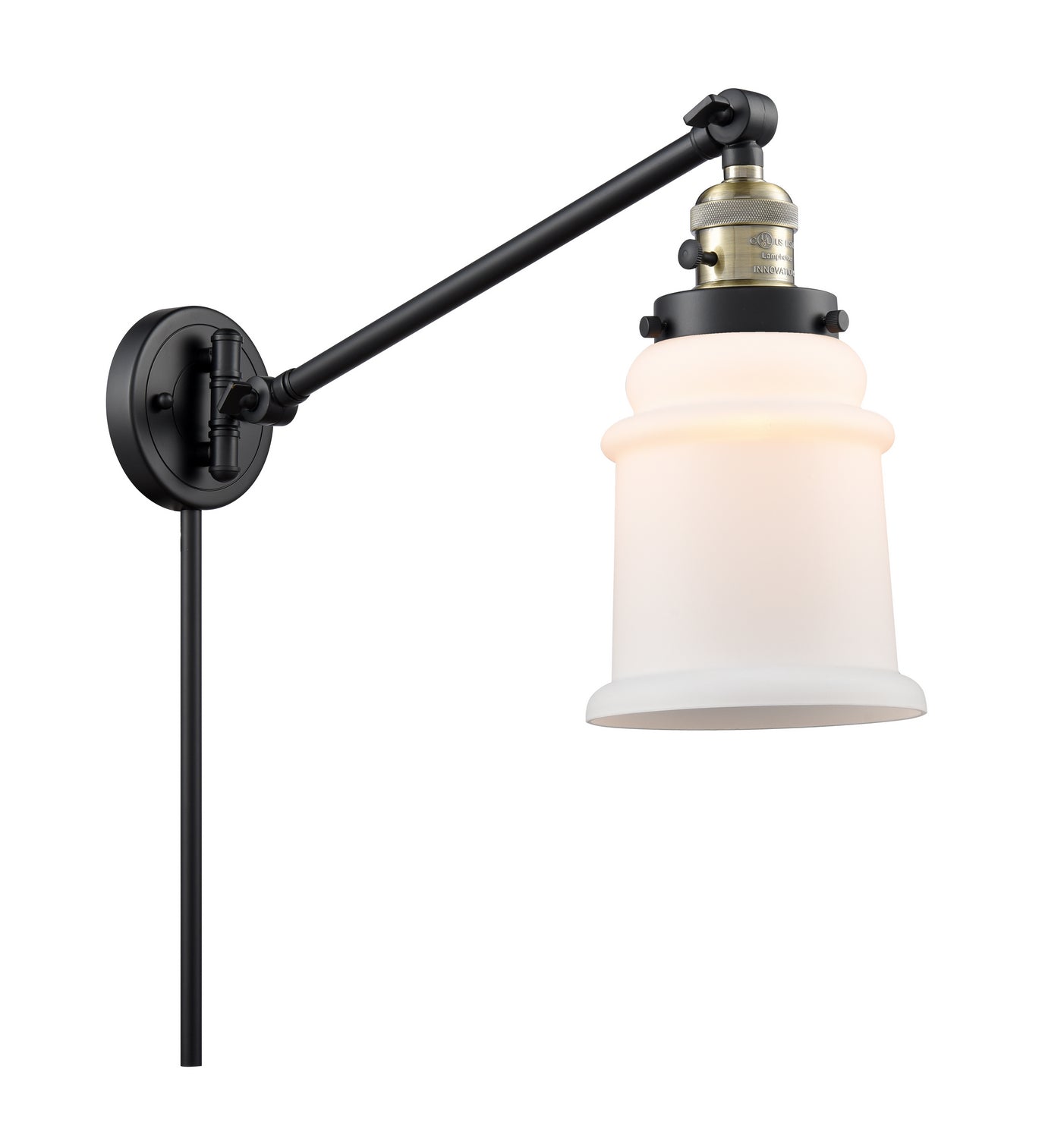 Innovations - 237-BAB-G181 - One Light Swing Arm - Franklin Restoration - Black Antique Brass