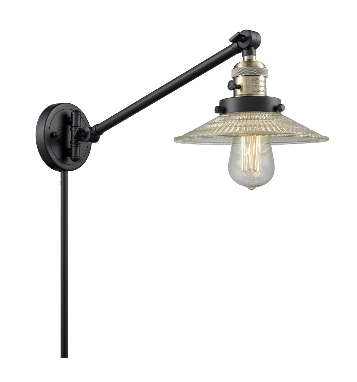 Innovations - 237-BAB-G2 - One Light Swing Arm - Franklin Restoration - Black Antique Brass