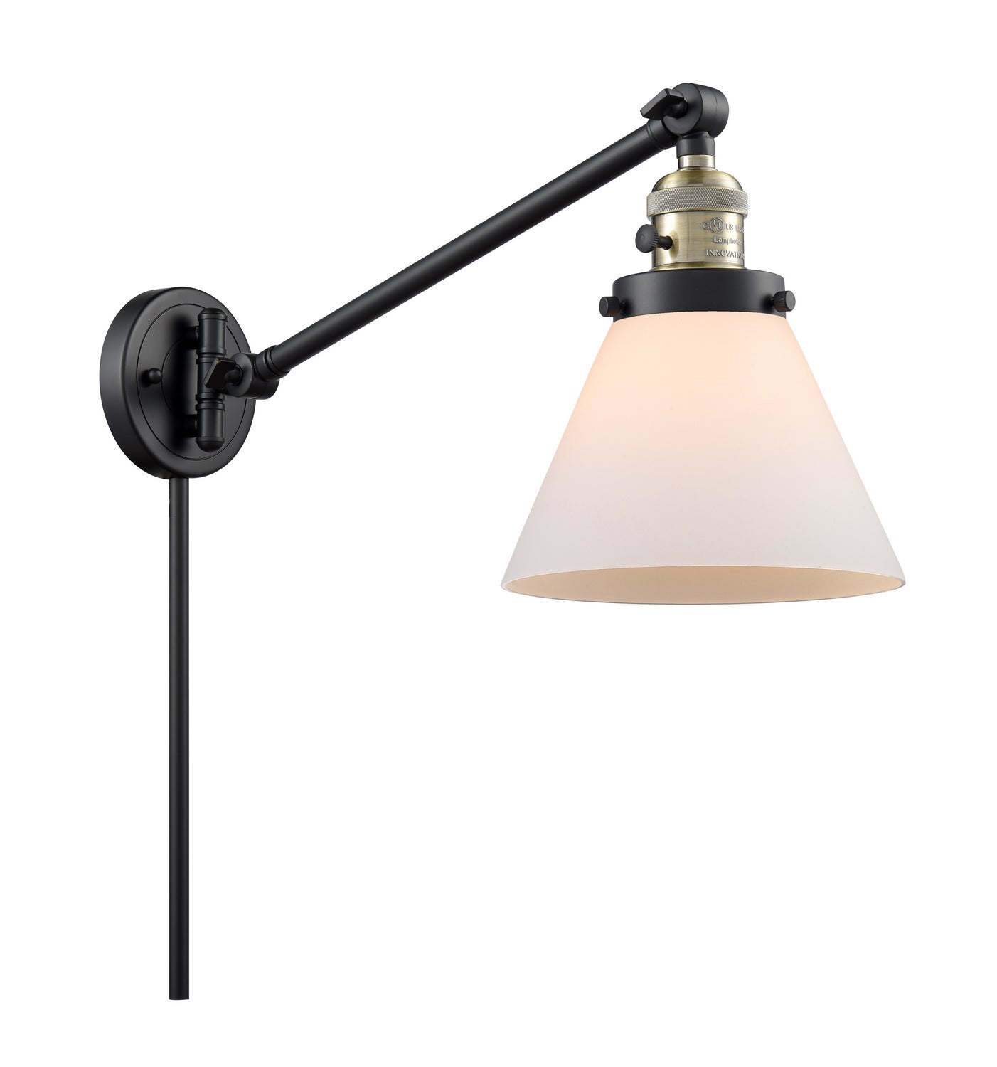 Innovations - 237-BAB-G41 - One Light Swing Arm - Franklin Restoration - Black Antique Brass