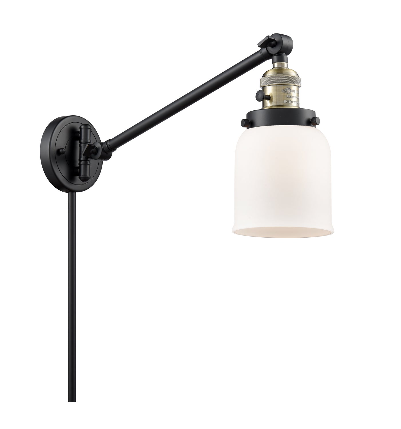 Innovations - 237-BAB-G51 - One Light Swing Arm - Franklin Restoration - Black Antique Brass