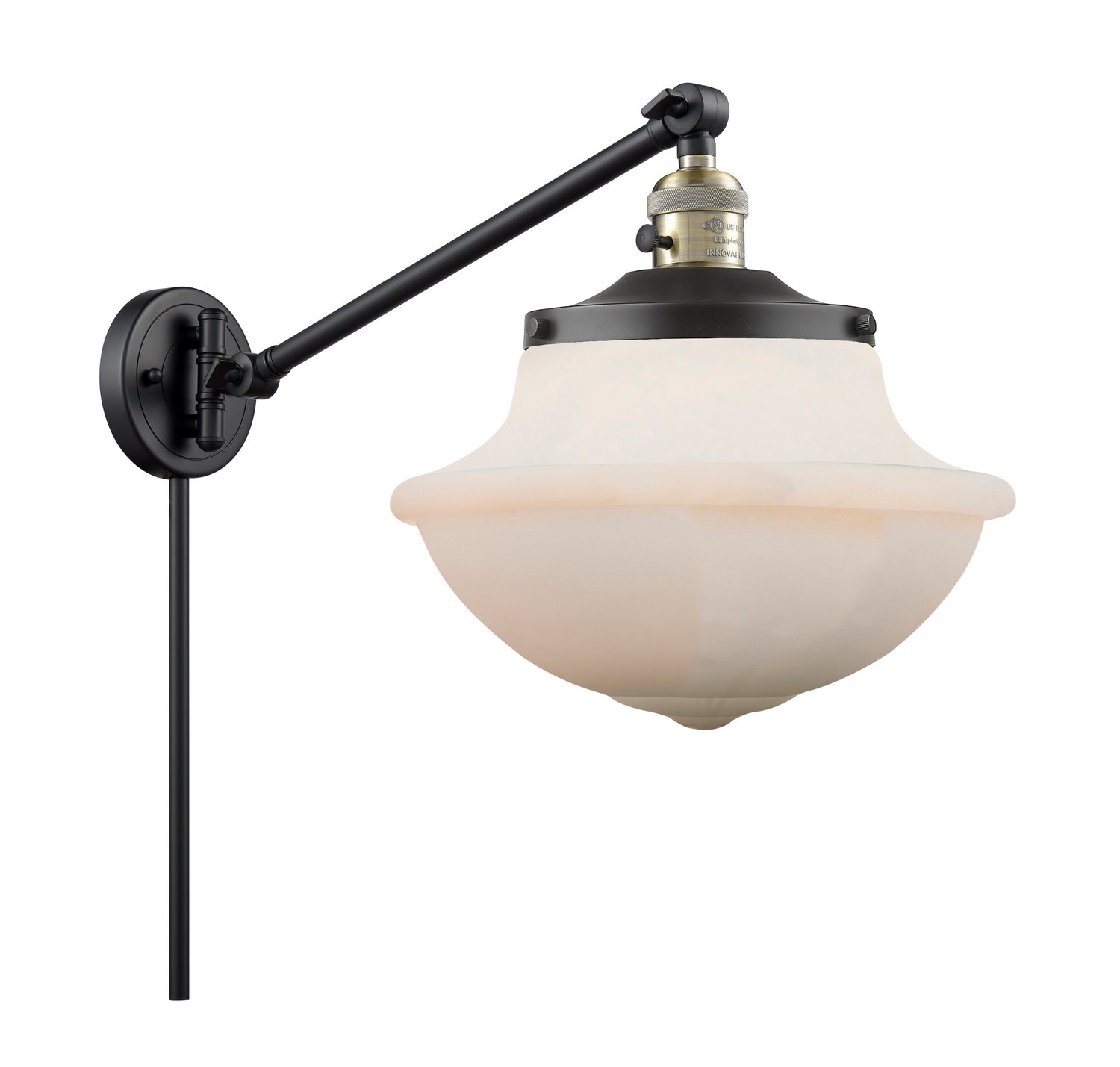 Innovations - 237-BAB-G541 - One Light Swing Arm - Franklin Restoration - Black Antique Brass