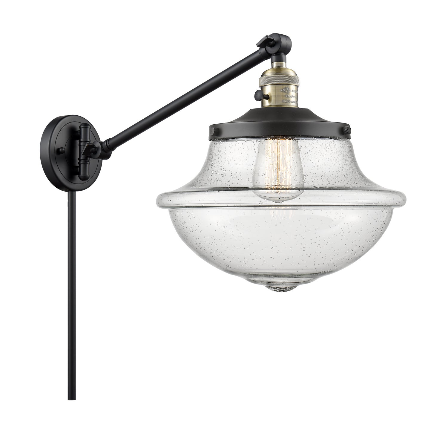 Innovations - 237-BAB-G544 - One Light Swing Arm - Franklin Restoration - Black Antique Brass