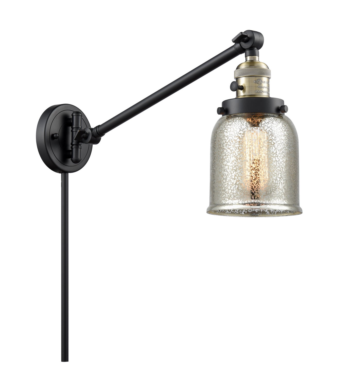Innovations - 237-BAB-G58 - One Light Swing Arm - Franklin Restoration - Black Antique Brass
