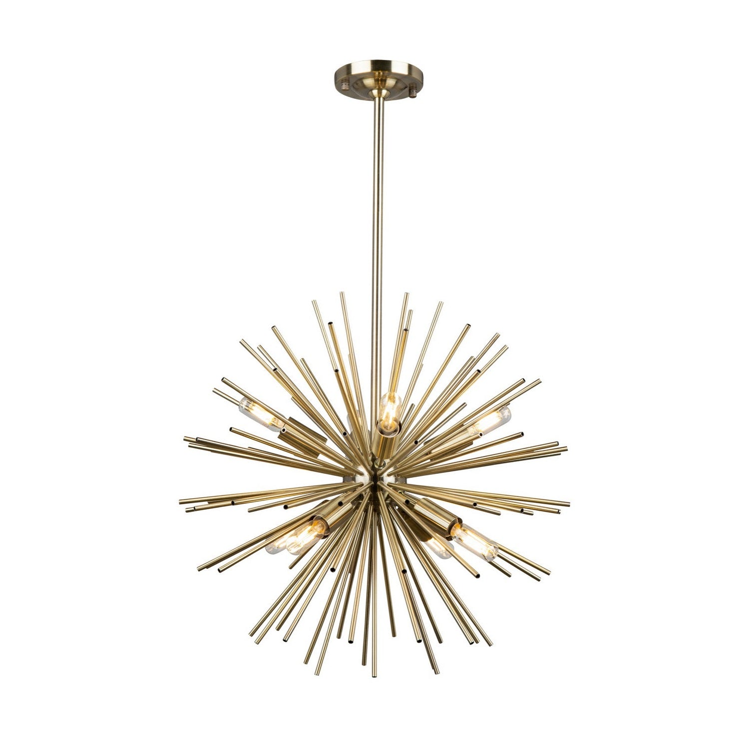 Artcraft - AC11443 - Eight Light Chandelier - Sunburst - Satin Brass