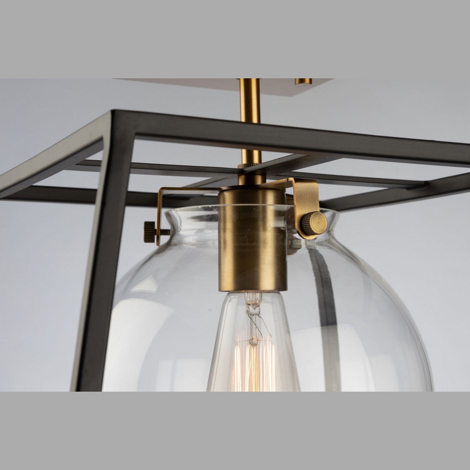 Artcraft - AC11600VB - One Light Semi-Flush Mount - Bridgetown - Black & Harvest Brass