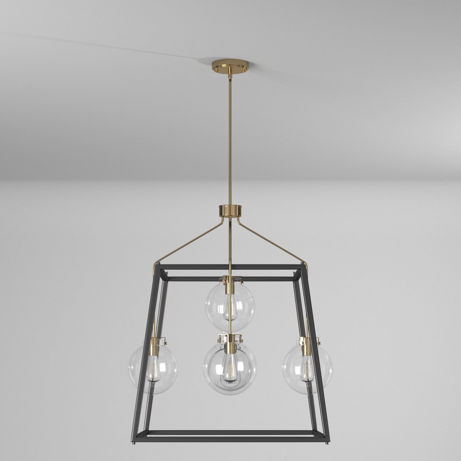 Artcraft - AC11605VB - Five Light Chandelier - Bridgetown - Black & Harvest Brass
