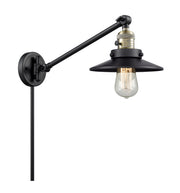 Innovations - 237-BAB-M6-BK - One Light Swing Arm - Franklin Restoration - Black Antique Brass