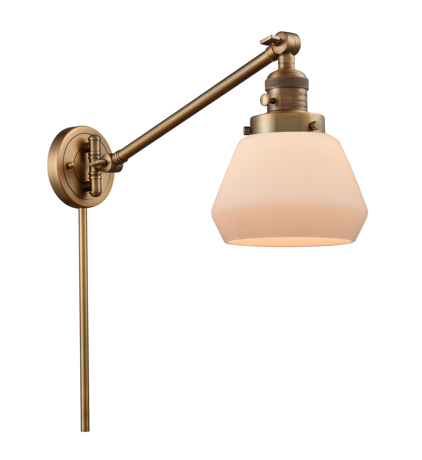 Innovations - 237-BB-G171 - One Light Swing Arm - Franklin Restoration - Brushed Brass