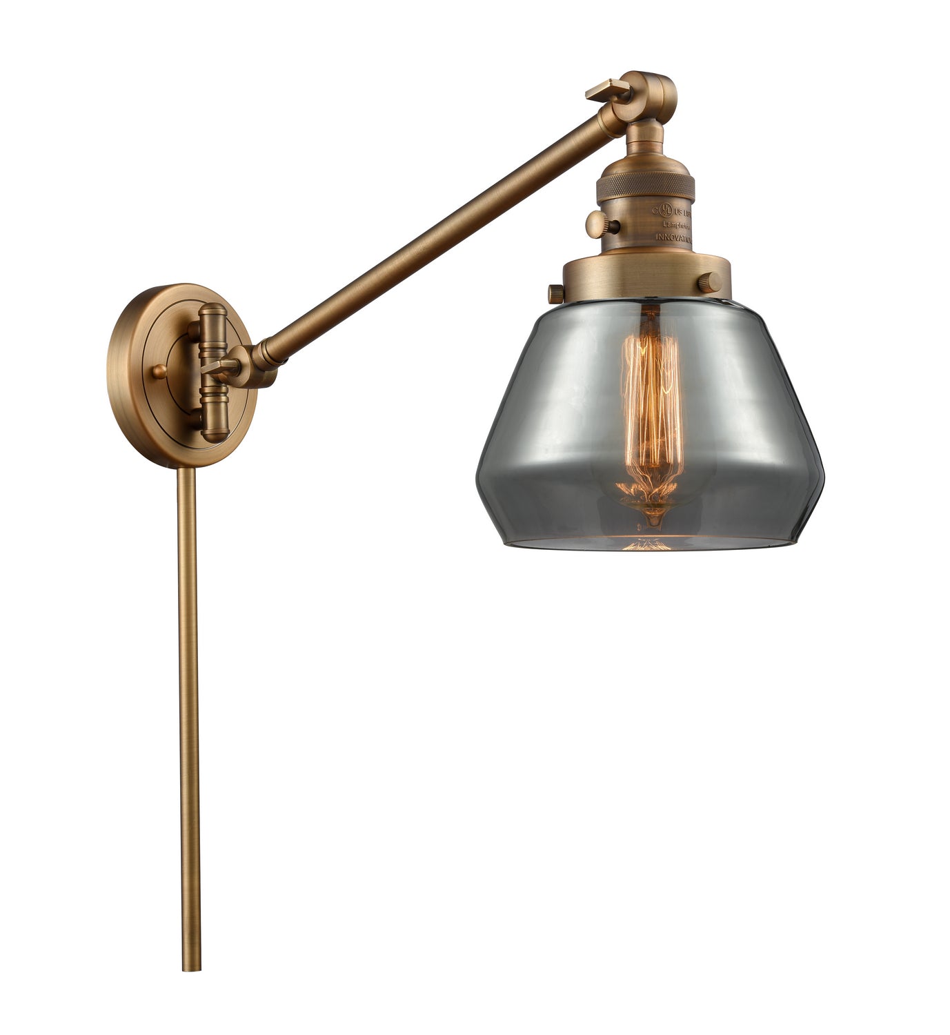 Innovations - 237-BB-G173 - One Light Swing Arm - Franklin Restoration - Brushed Brass