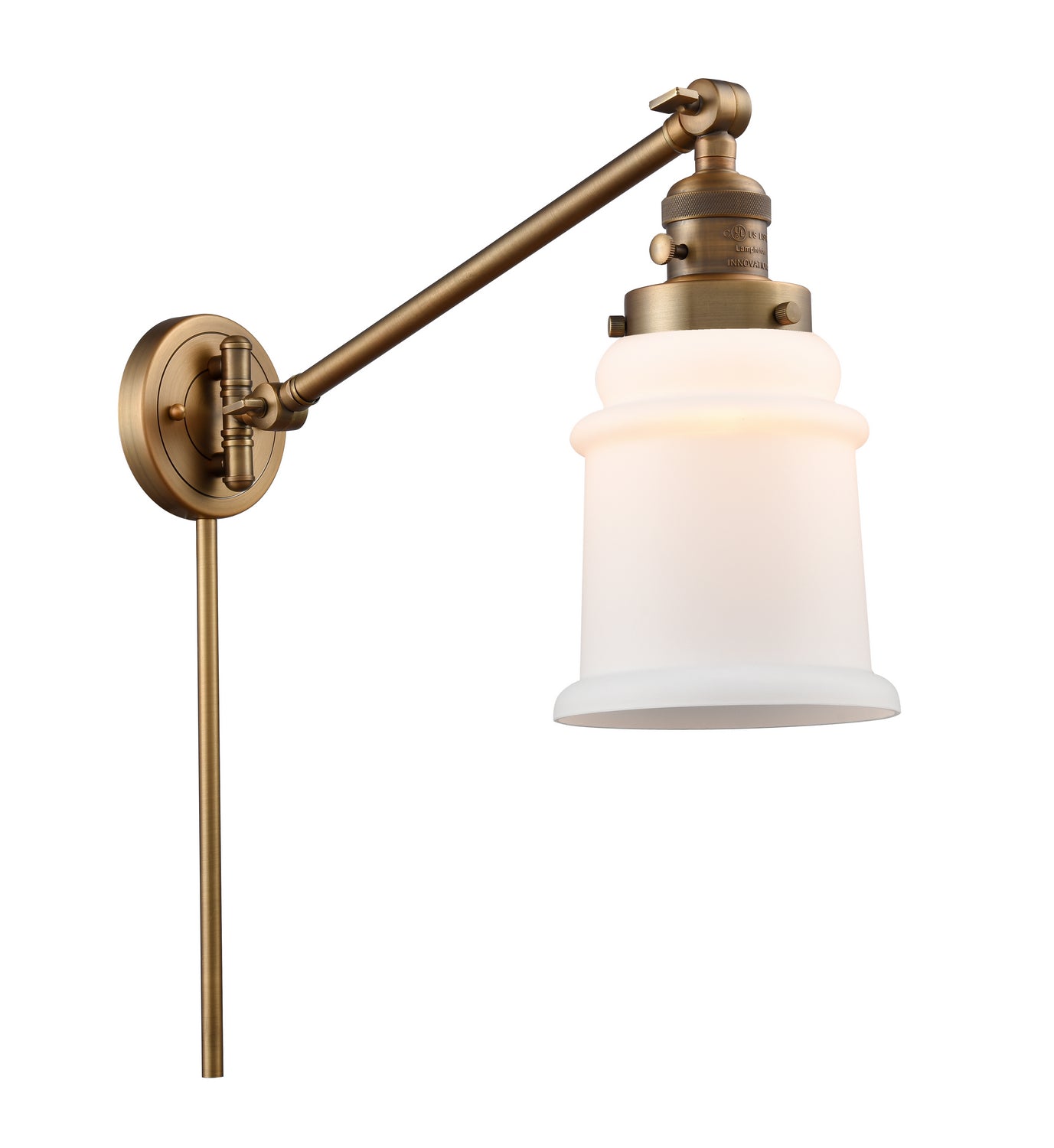 Innovations - 237-BB-G181 - One Light Swing Arm - Franklin Restoration - Brushed Brass