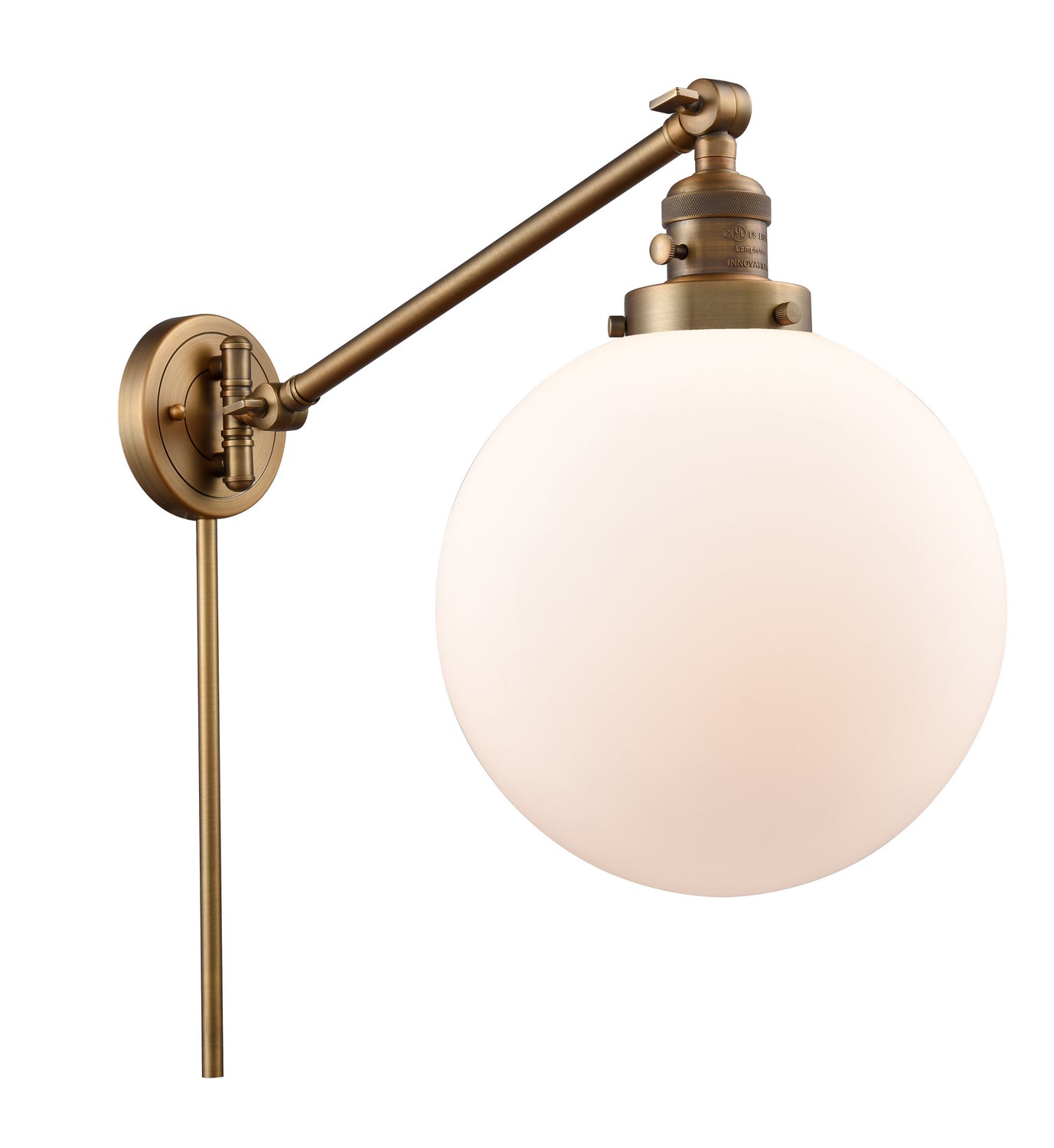 Innovations - 237-BB-G201-10 - One Light Swing Arm - Franklin Restoration - Brushed Brass