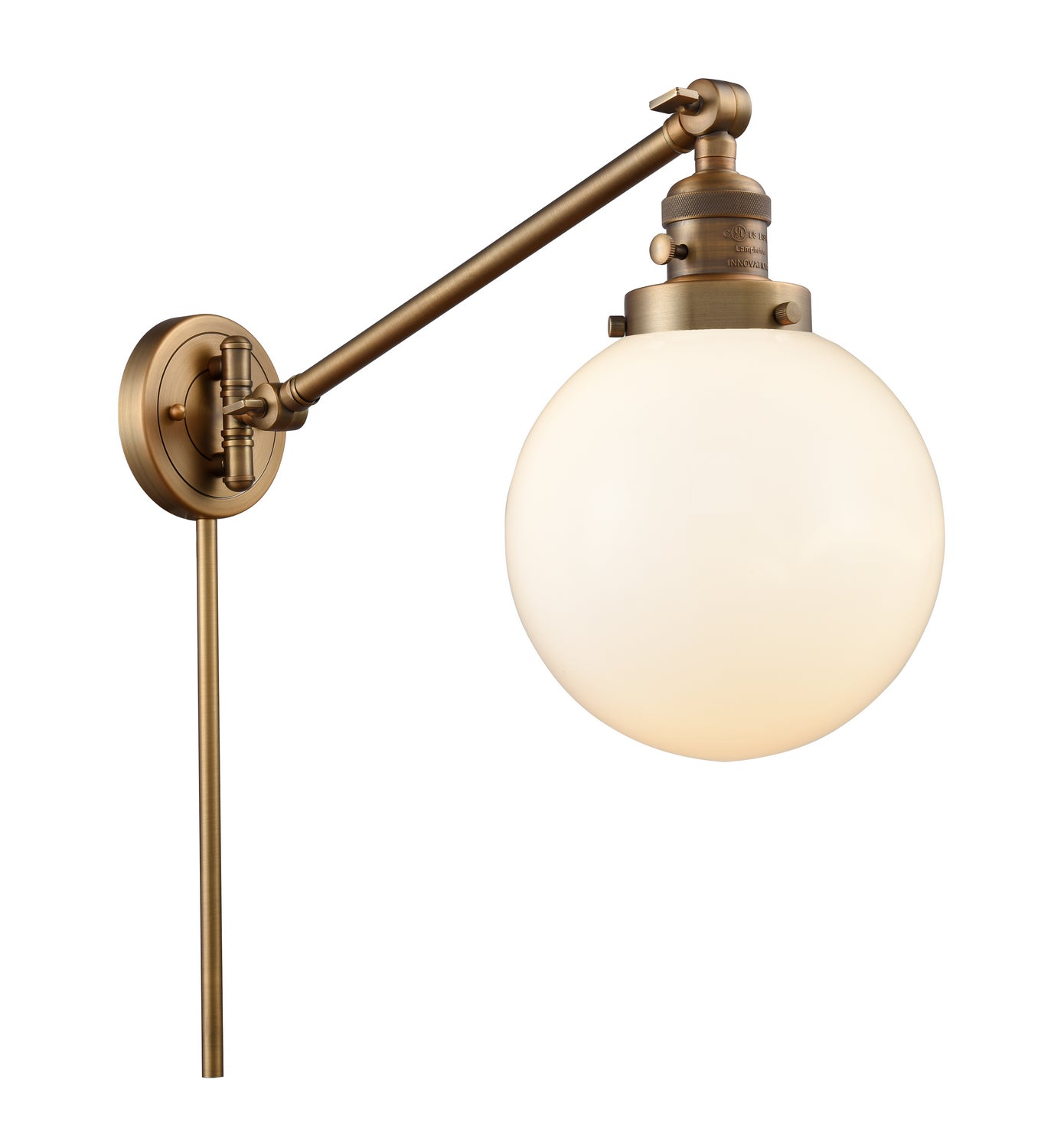 Innovations - 237-BB-G201-8 - One Light Swing Arm - Franklin Restoration - Brushed Brass