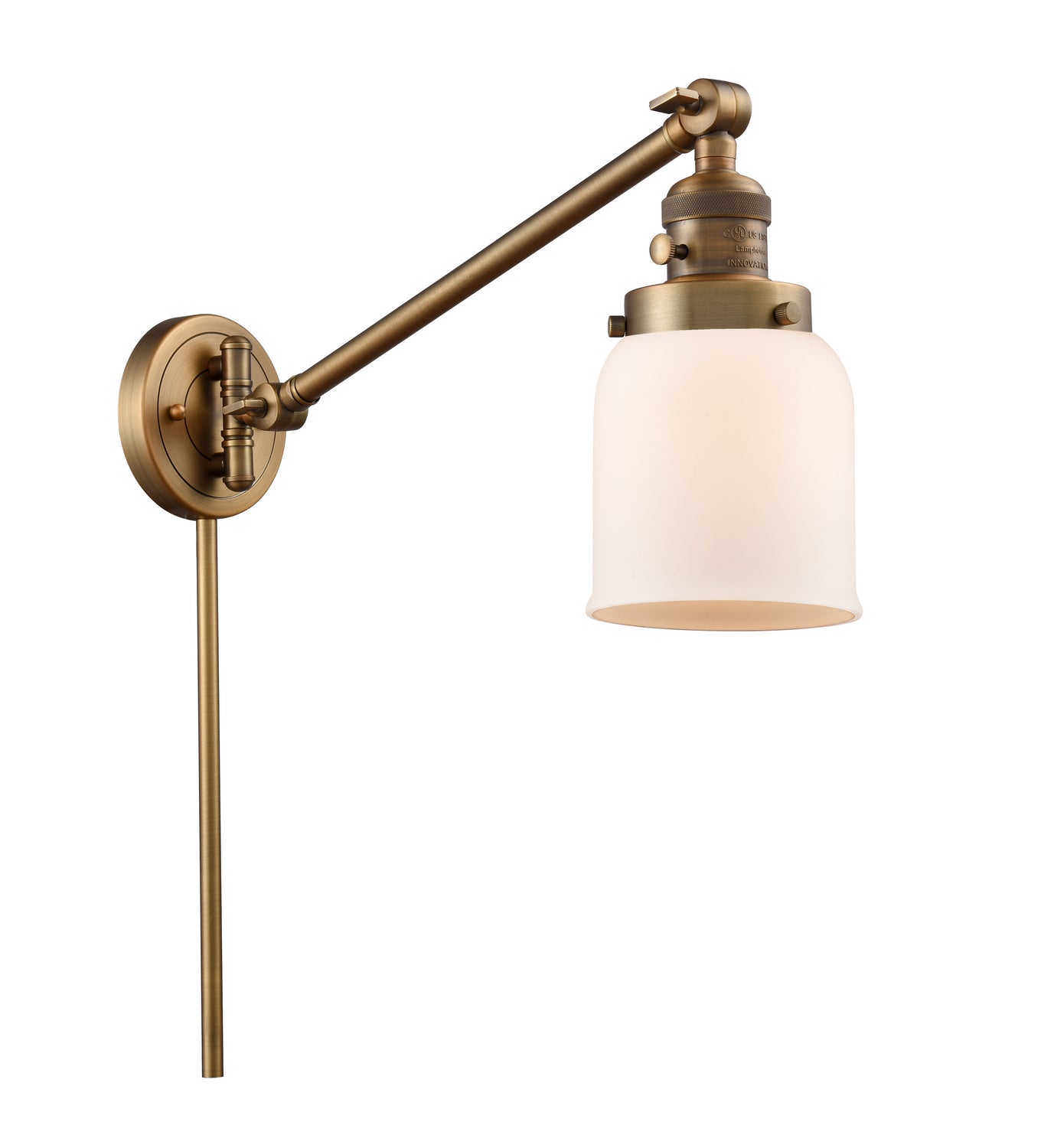 Innovations - 237-BB-G51 - One Light Swing Arm - Franklin Restoration - Brushed Brass