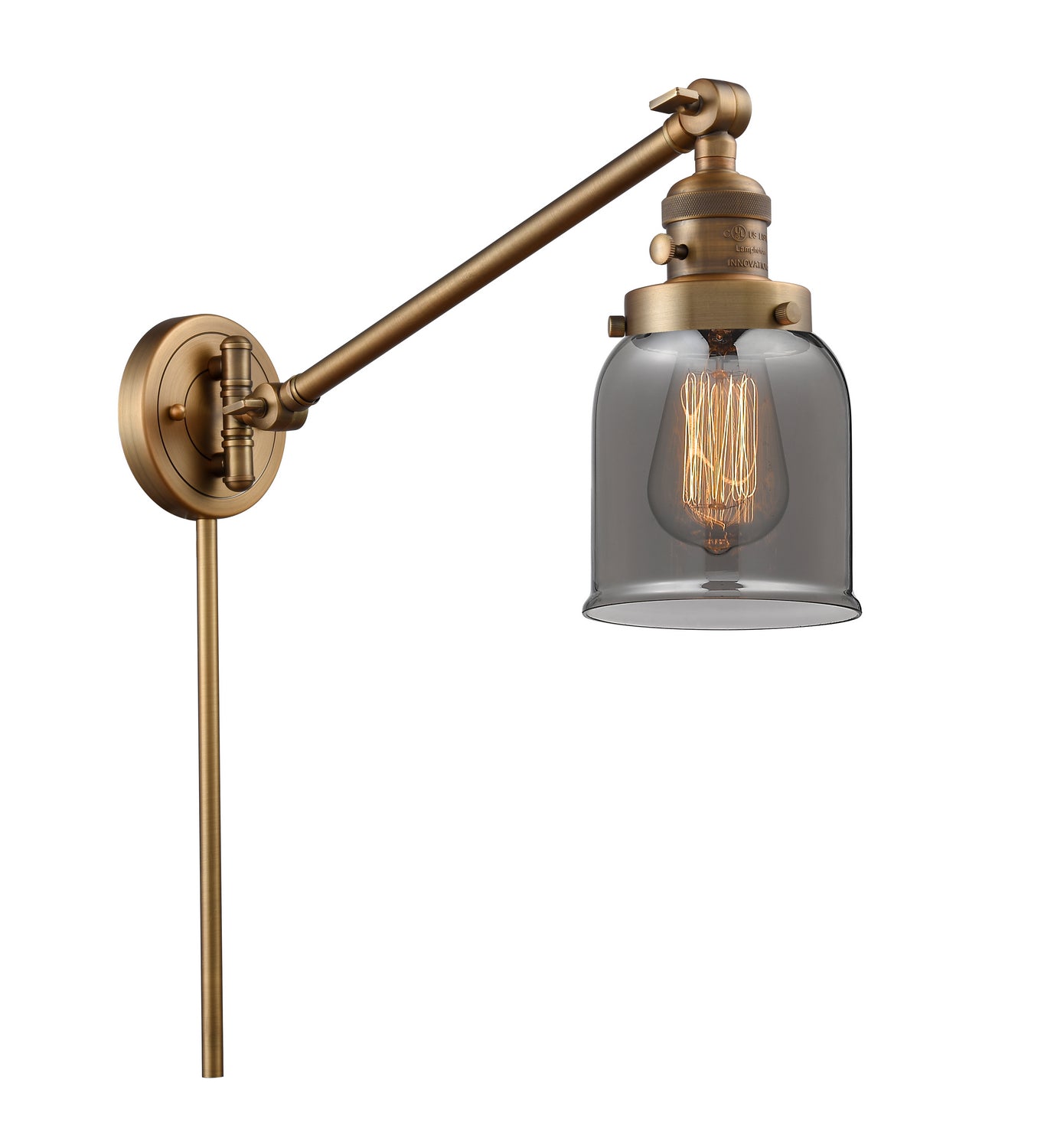 Innovations - 237-BB-G53 - One Light Swing Arm - Franklin Restoration - Brushed Brass