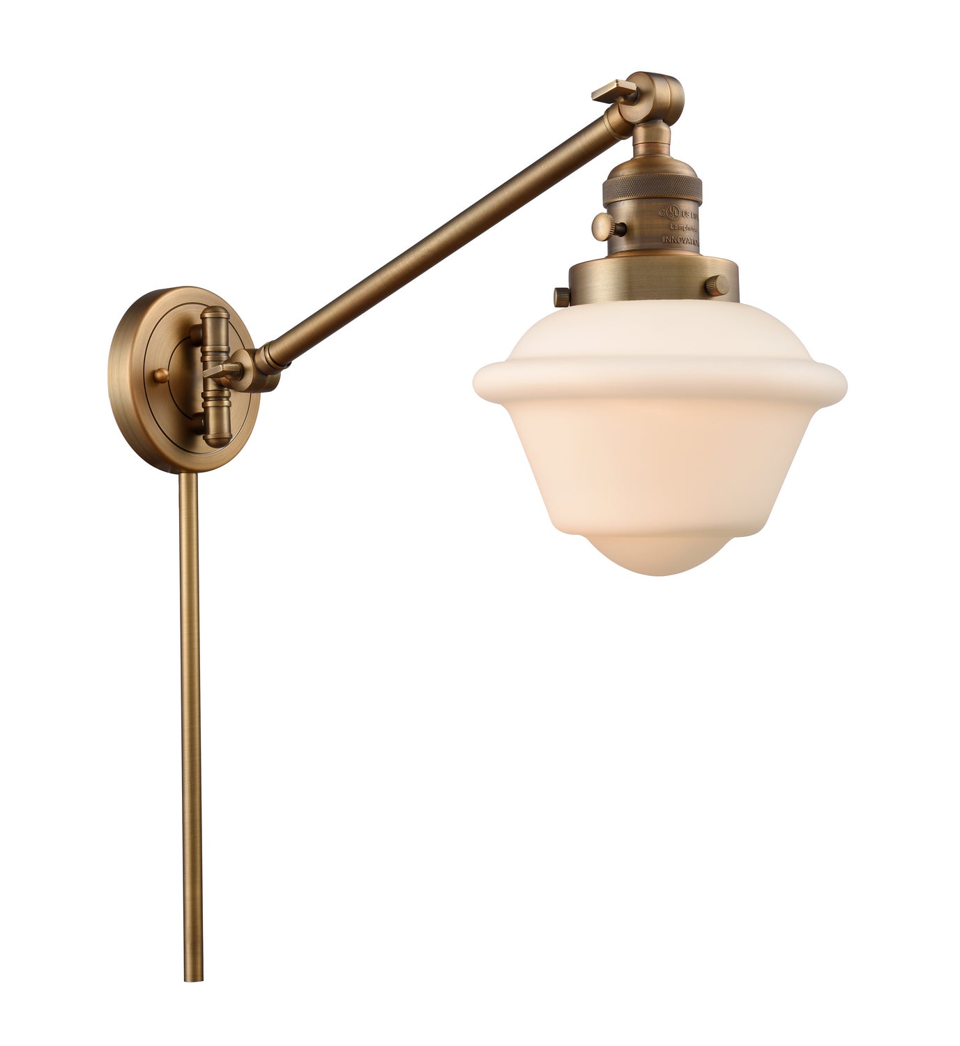 Innovations - 237-BB-G531 - One Light Swing Arm - Franklin Restoration - Brushed Brass
