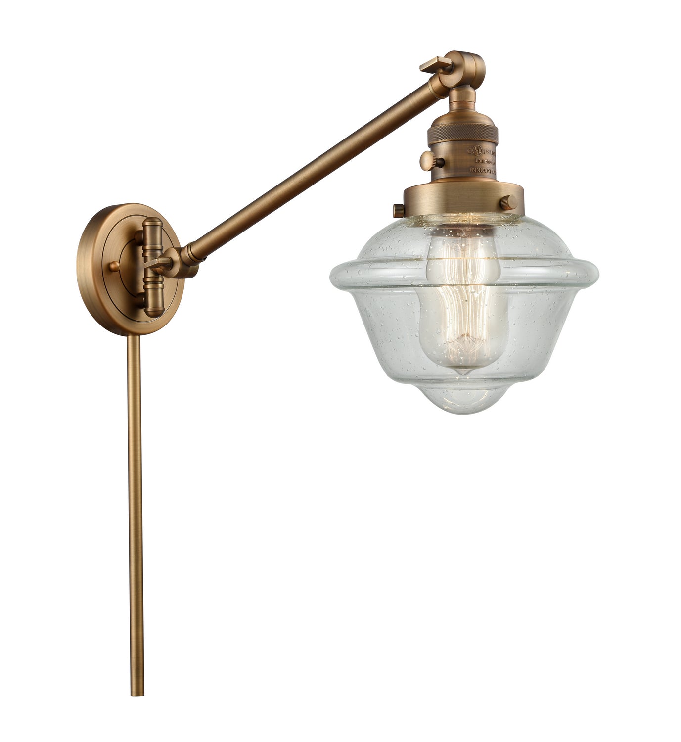 Innovations - 237-BB-G534 - One Light Swing Arm - Franklin Restoration - Brushed Brass