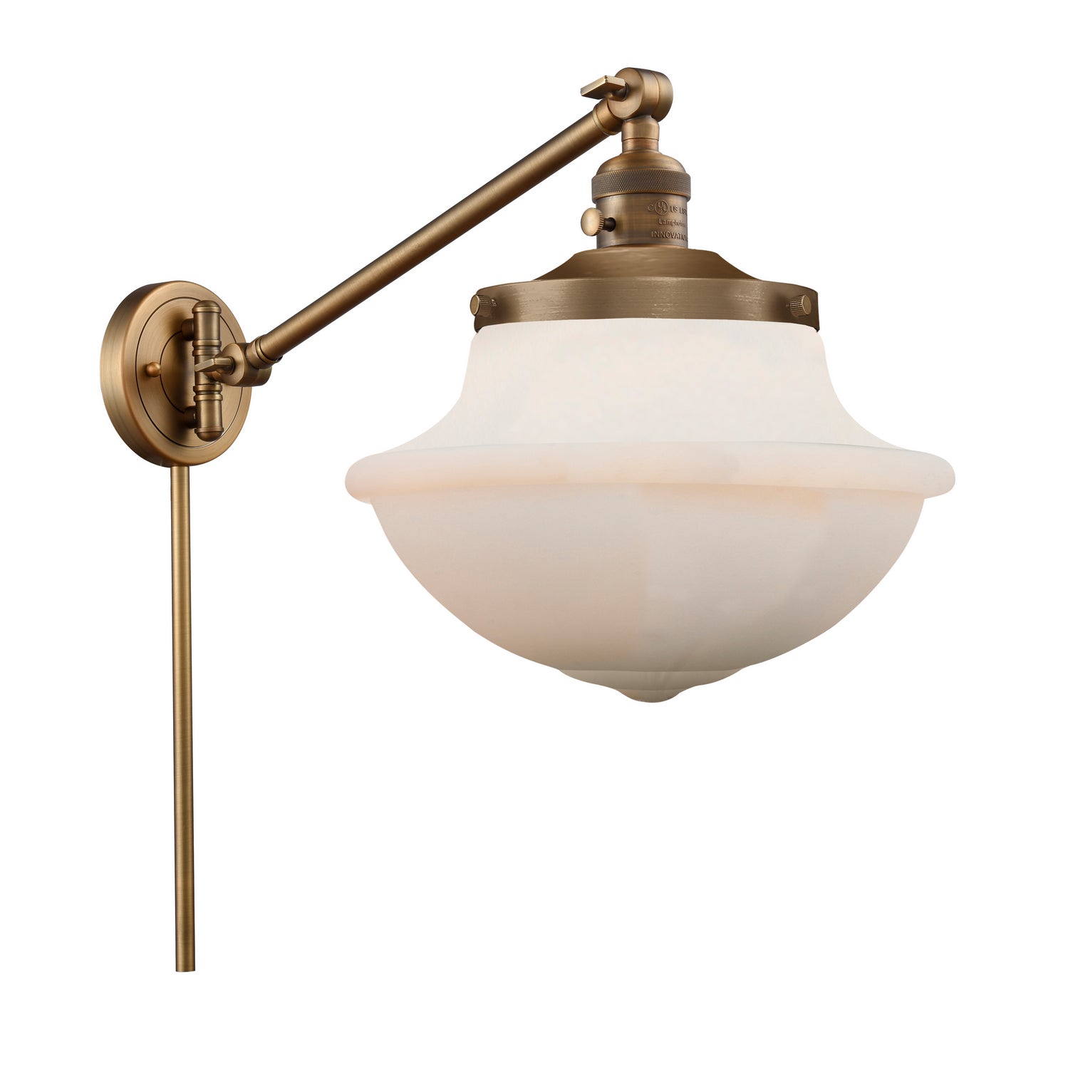 Innovations - 237-BB-G541 - One Light Swing Arm - Franklin Restoration - Brushed Brass