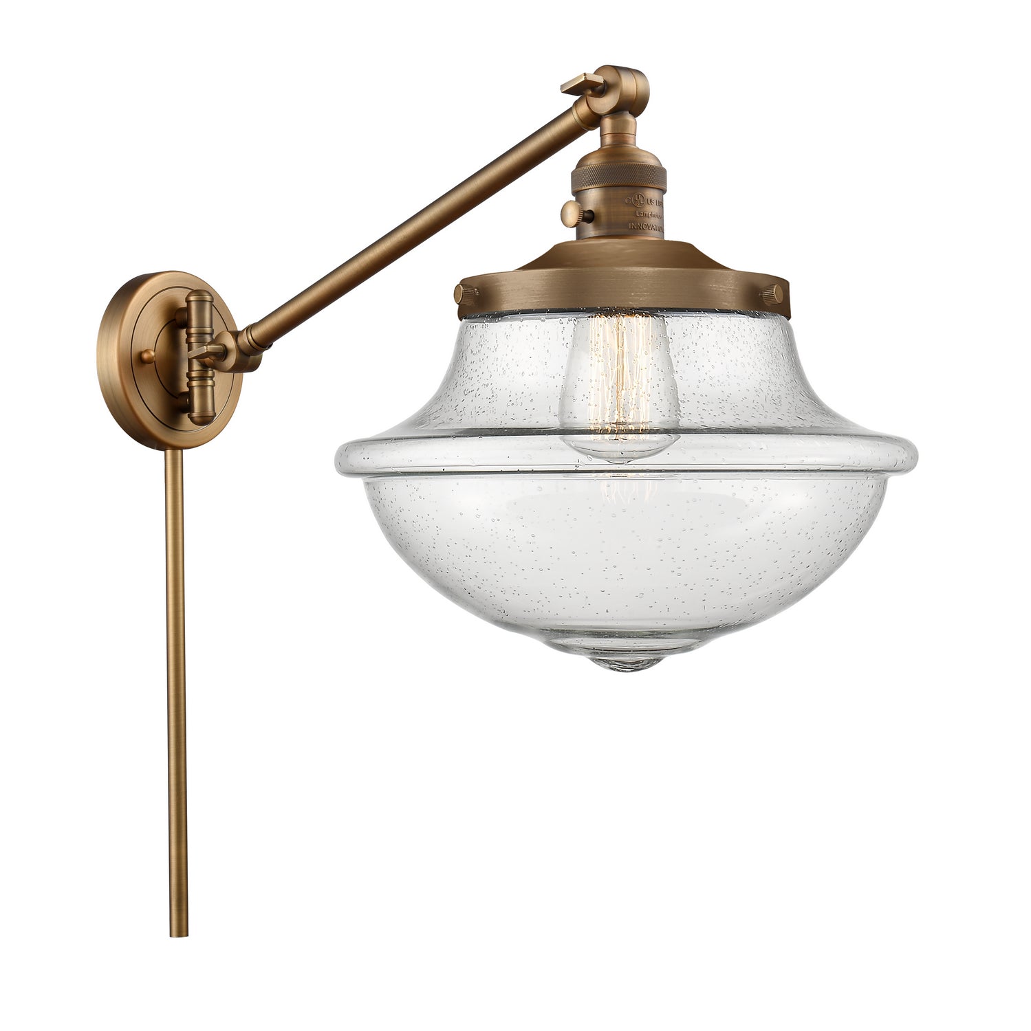 Innovations - 237-BB-G544 - One Light Swing Arm - Franklin Restoration - Brushed Brass