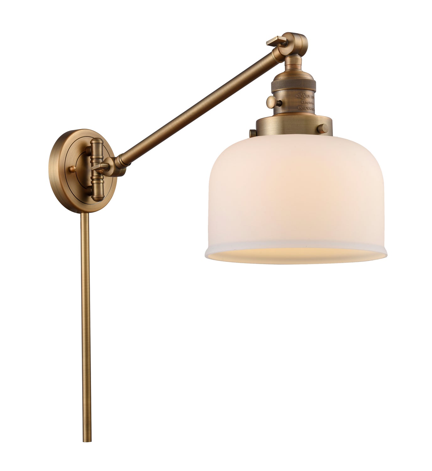 Innovations - 237-BB-G71 - One Light Swing Arm - Franklin Restoration - Brushed Brass