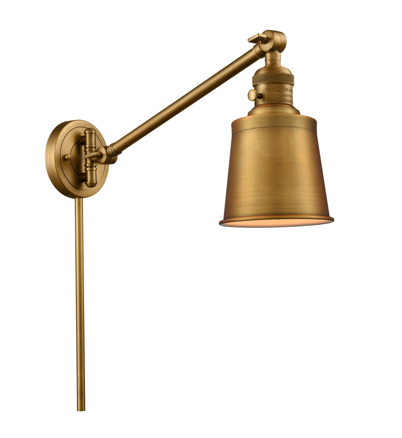Innovations - 237-BB-M9-BB - One Light Swing Arm - Franklin Restoration - Brushed Brass