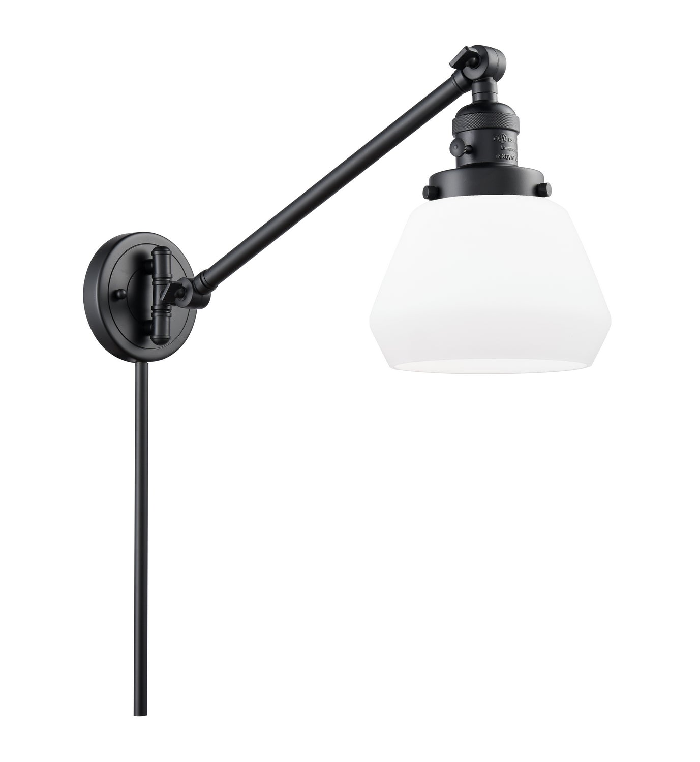 Innovations - 237-BK-G171 - One Light Swing Arm - Franklin Restoration - Matte Black