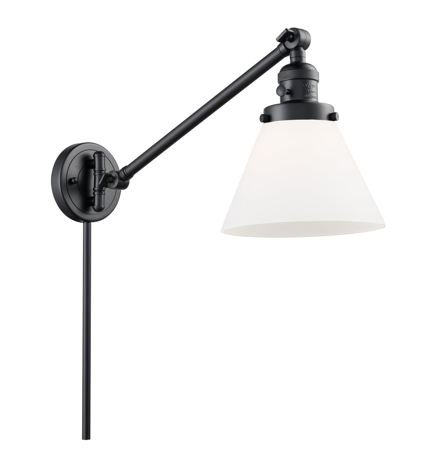 Innovations - 237-BK-G41 - One Light Swing Arm - Franklin Restoration - Matte Black