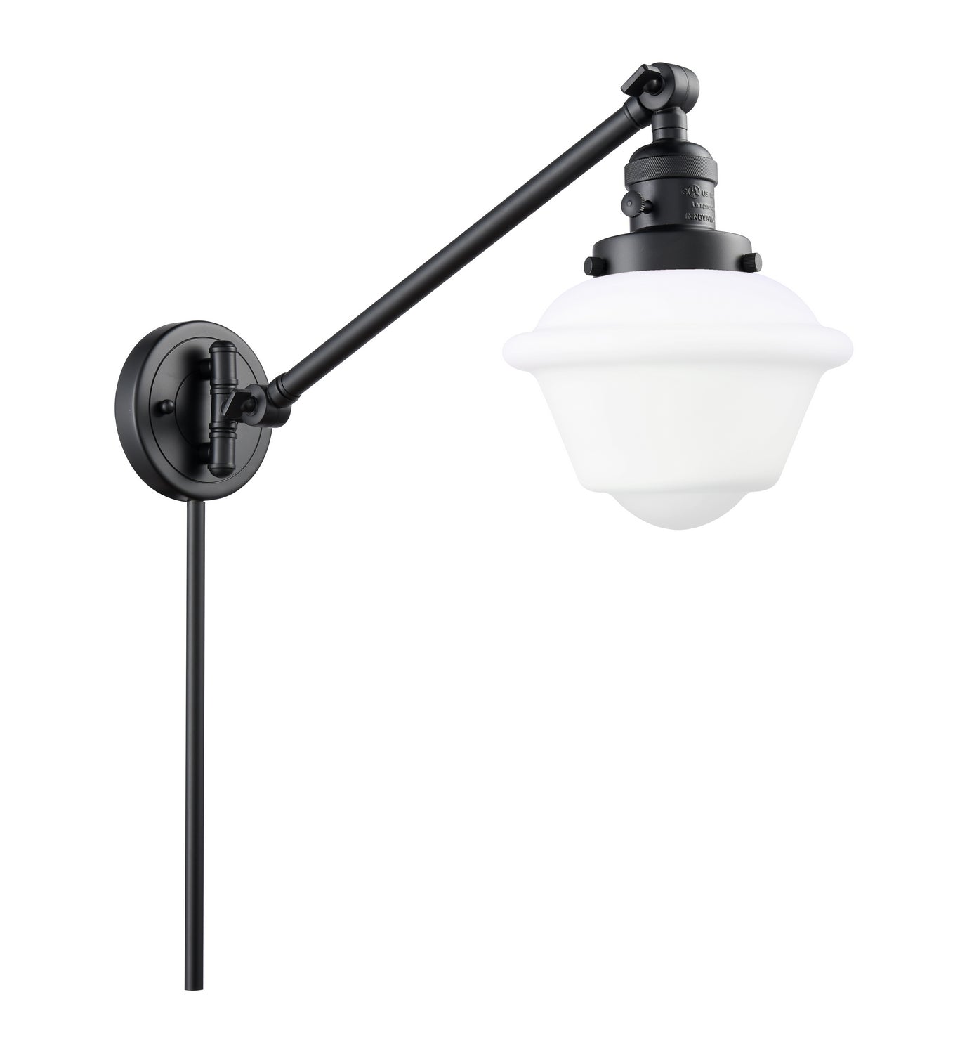 Innovations - 237-BK-G531 - One Light Swing Arm - Franklin Restoration - Matte Black