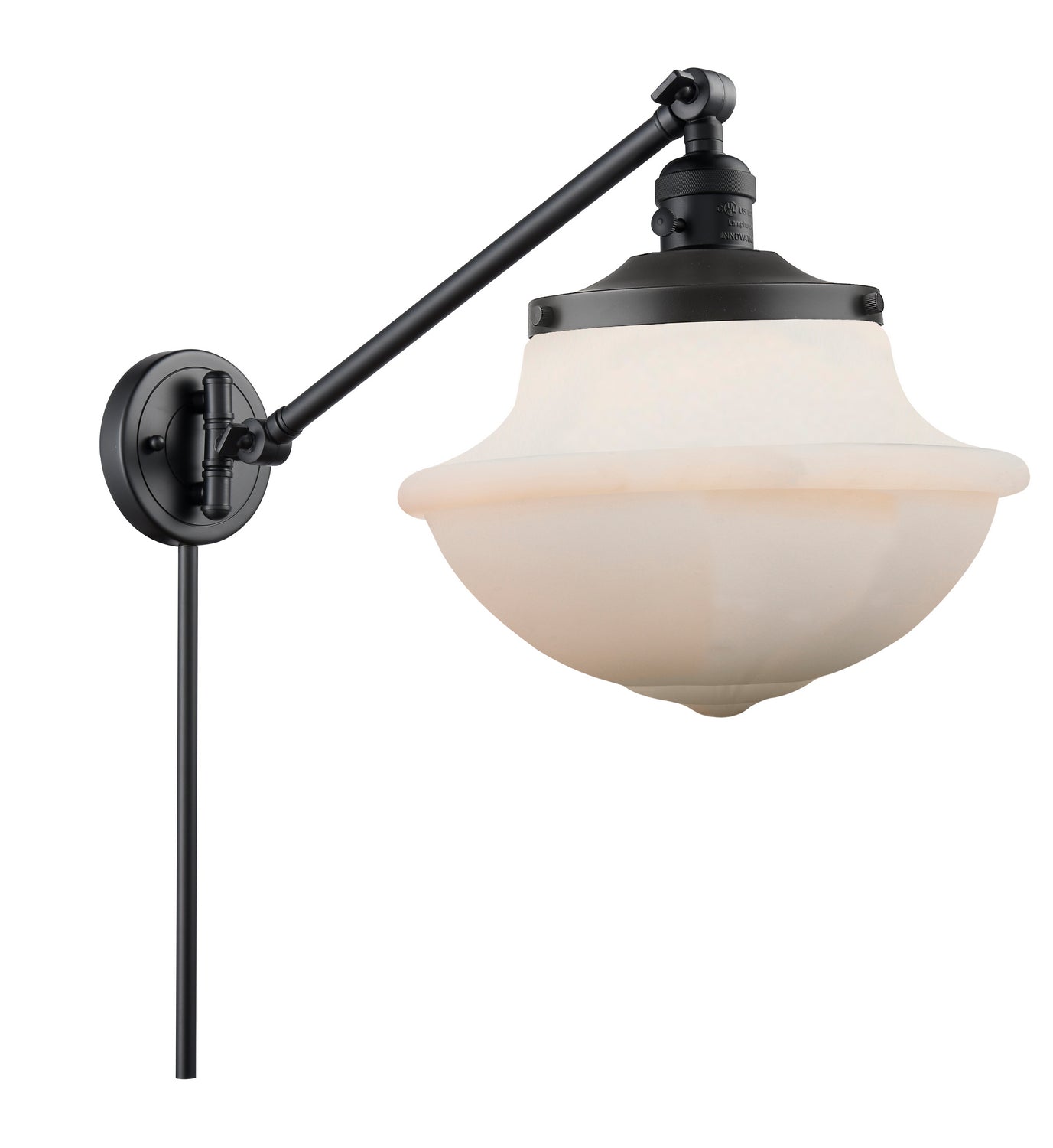 Innovations - 237-BK-G541 - One Light Swing Arm - Franklin Restoration - Matte Black