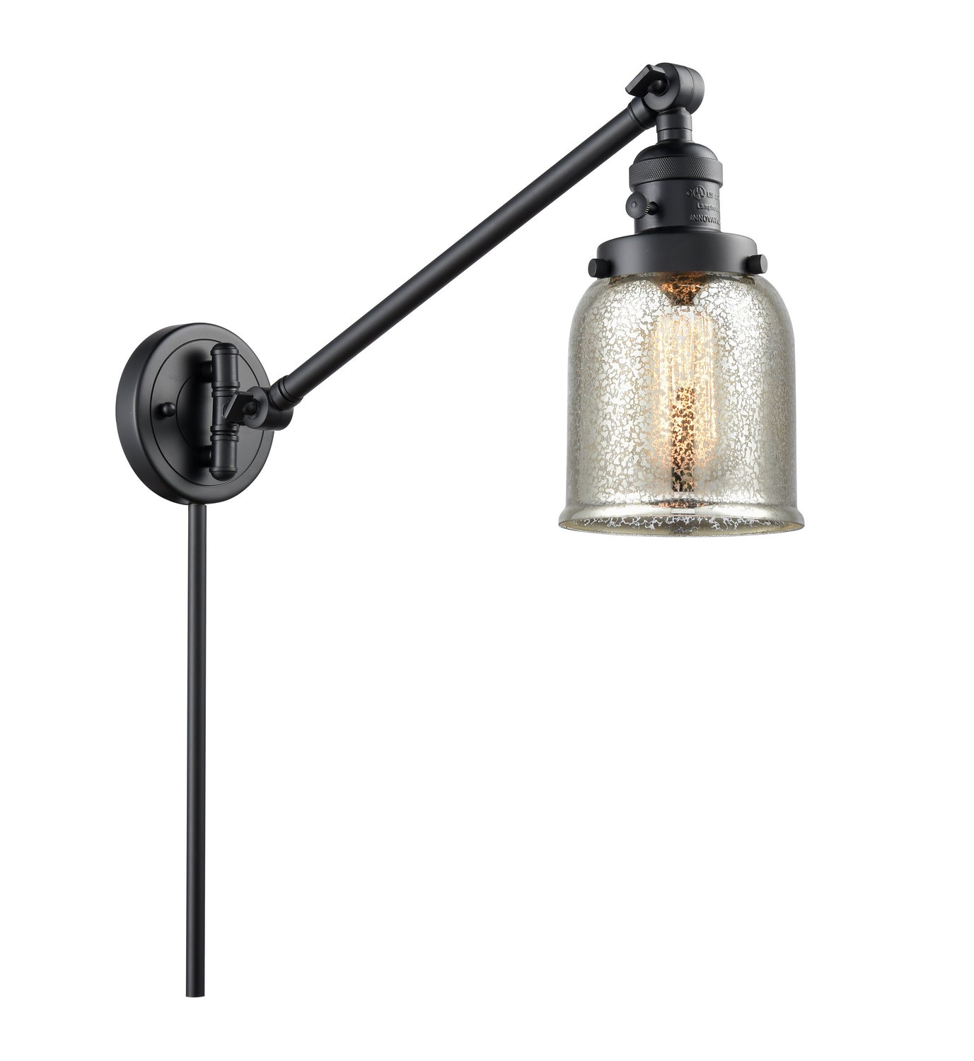 Innovations - 237-BK-G58 - One Light Swing Arm - Franklin Restoration - Matte Black