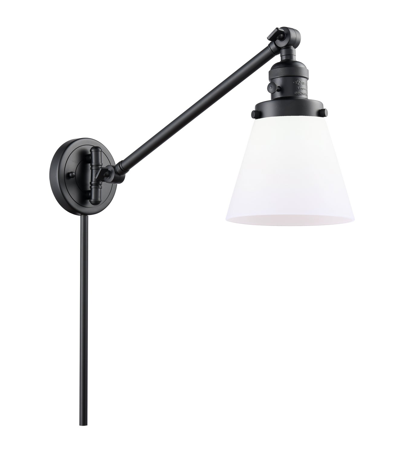 Innovations - 237-BK-G61 - One Light Swing Arm - Franklin Restoration - Matte Black