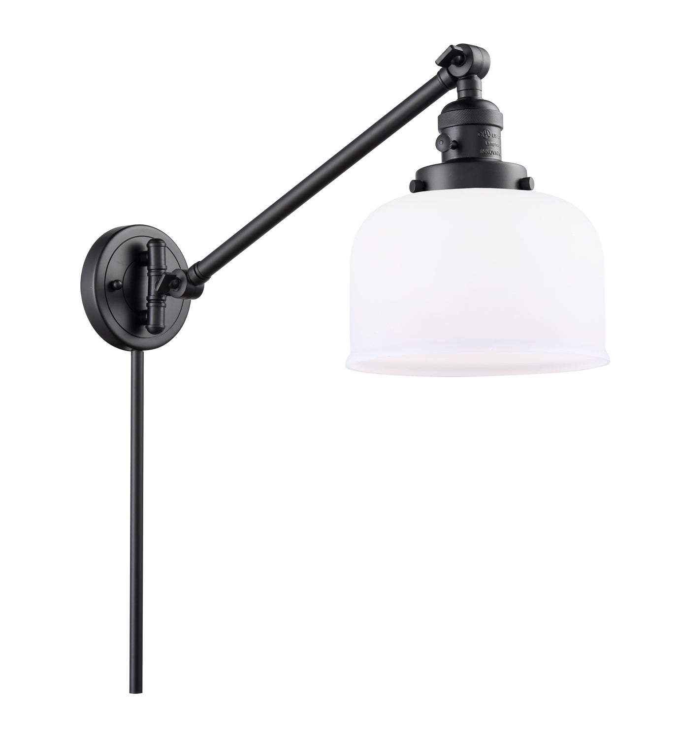 Innovations - 237-BK-G71 - One Light Swing Arm - Franklin Restoration - Matte Black