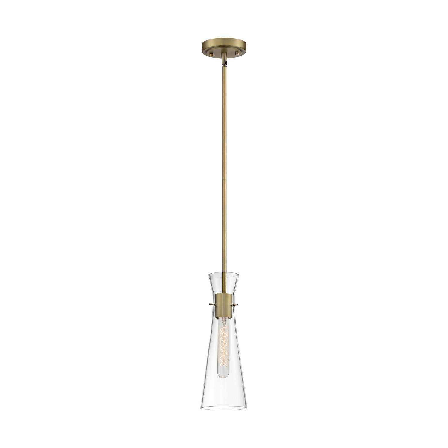 Nuvo Lighting - 60-6858 - One Light Mini Pendant - Bahari - Vintage Brass