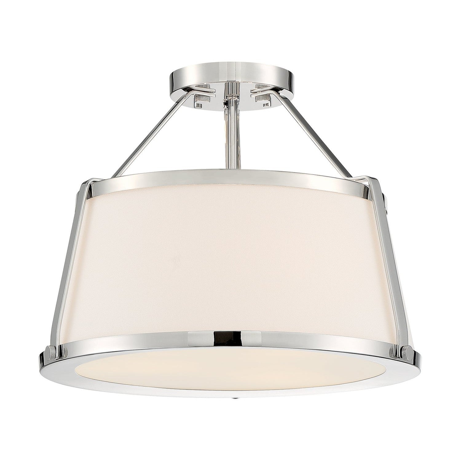 Nuvo Lighting - 60-6996 - Three Light Semi Flush Mount - Cutty - Polished Nickel