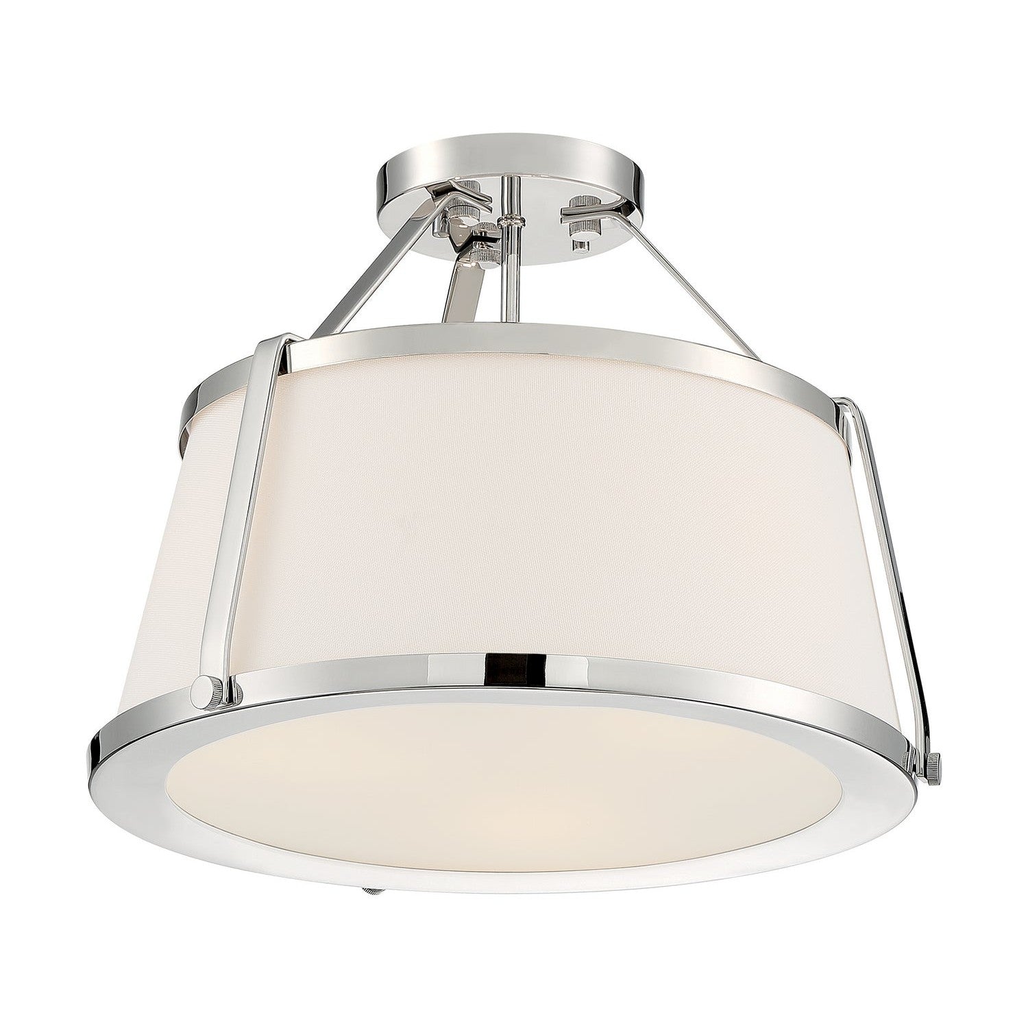 Nuvo Lighting - 60-6996 - Three Light Semi Flush Mount - Cutty - Polished Nickel