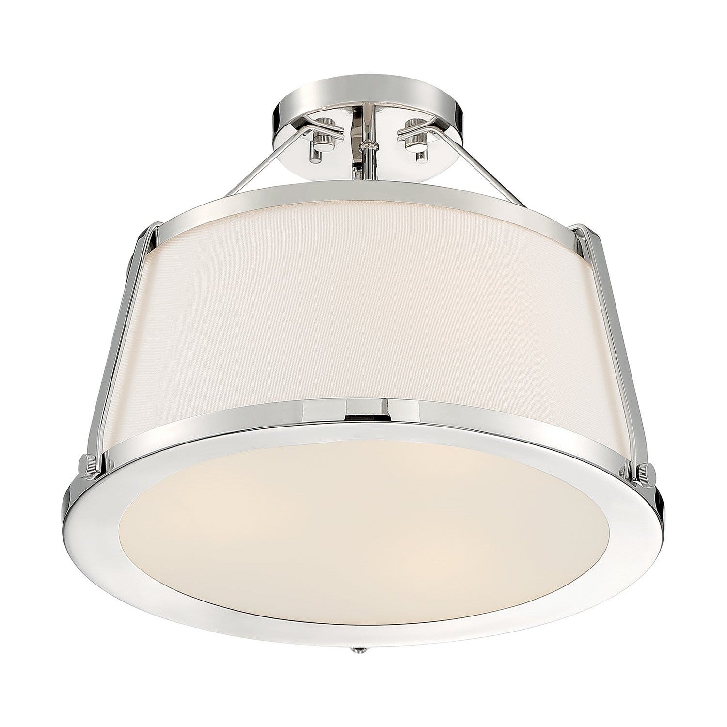 Nuvo Lighting - 60-6996 - Three Light Semi Flush Mount - Cutty - Polished Nickel