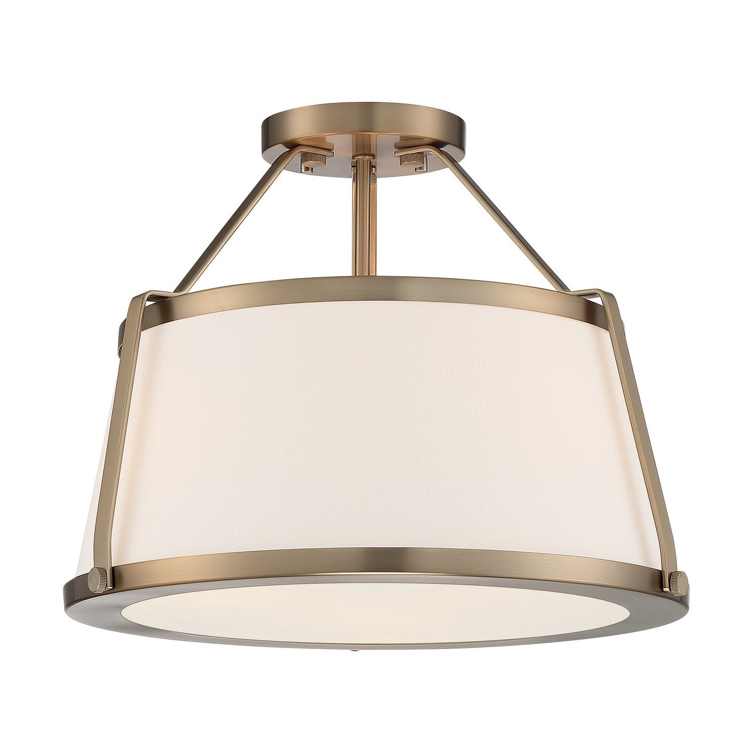 Nuvo Lighting - 60-6997 - Three Light Semi Flush Mount - Cutty - Burnished Brass