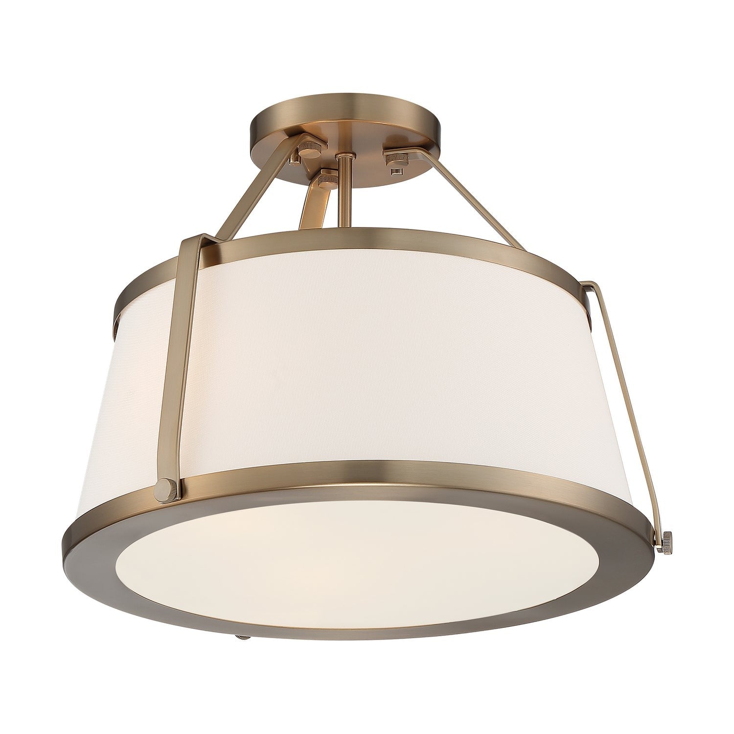Nuvo Lighting - 60-6997 - Three Light Semi Flush Mount - Cutty - Burnished Brass
