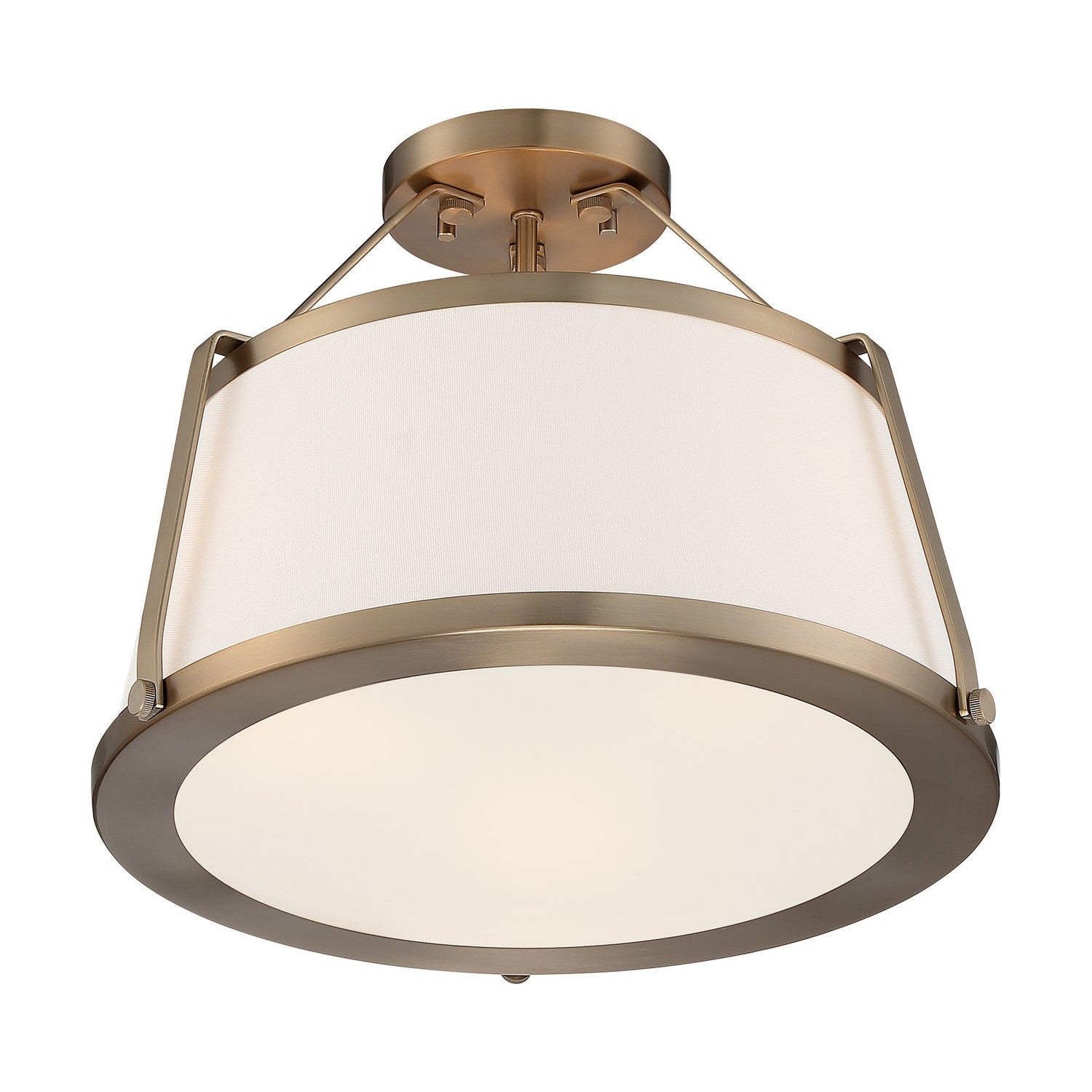 Nuvo Lighting - 60-6997 - Three Light Semi Flush Mount - Cutty - Burnished Brass