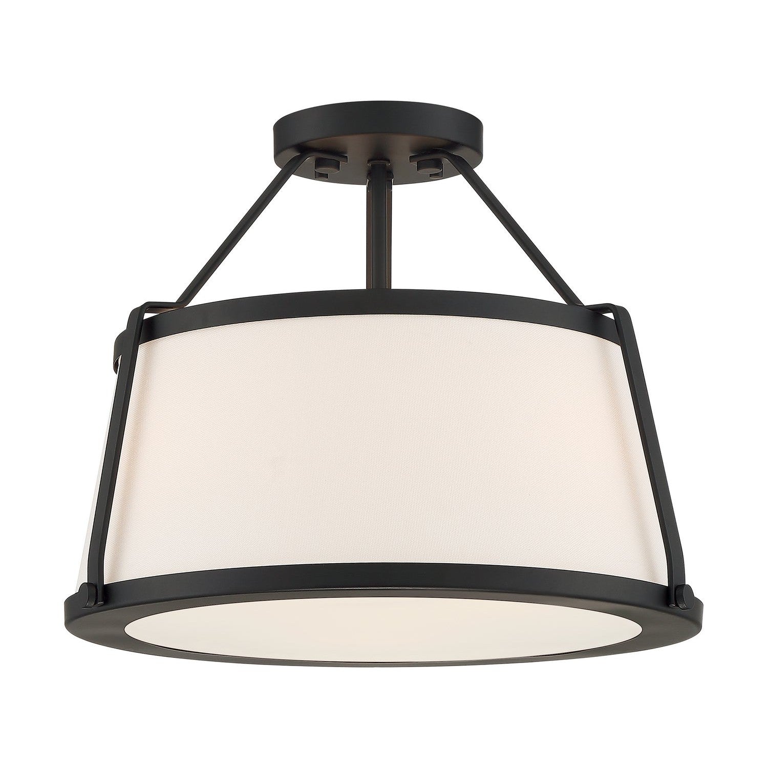 Nuvo Lighting - 60-6998 - Three Light Semi Flush Mount - Cutty - Matte Black