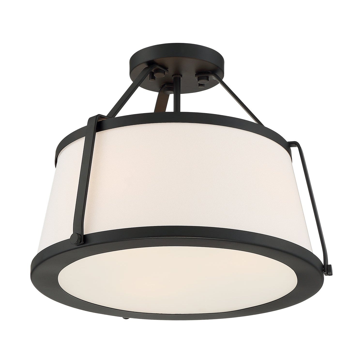 Nuvo Lighting - 60-6998 - Three Light Semi Flush Mount - Cutty - Matte Black