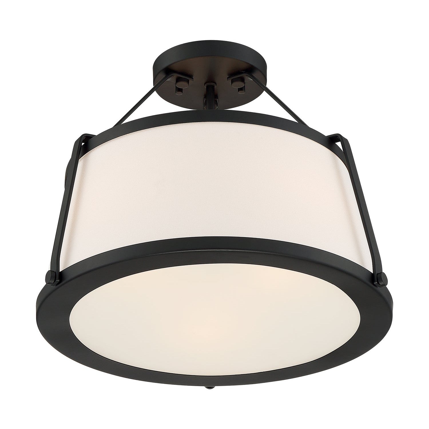 Nuvo Lighting - 60-6998 - Three Light Semi Flush Mount - Cutty - Matte Black