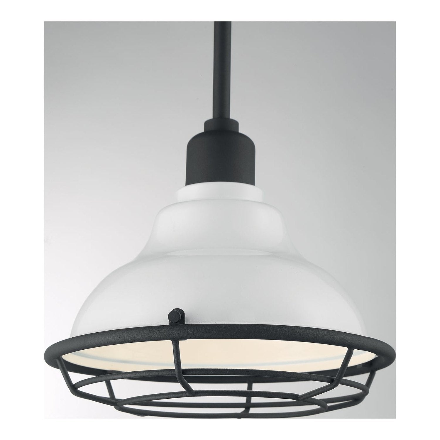 Nuvo Lighting - 60-7023 - One Light Pendant - Newbridge - Gloss White / Black